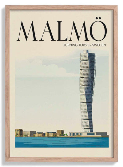 Malmö Travel Poster door Andreas Magnusson