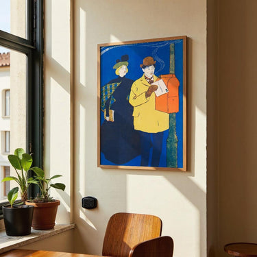 Mann und Frau beim Briefversand von Edward Penfield – Kuriosis Fine Art GmbH