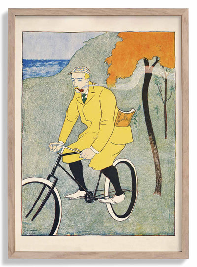Man Riding Bicycle by Edward Penfield