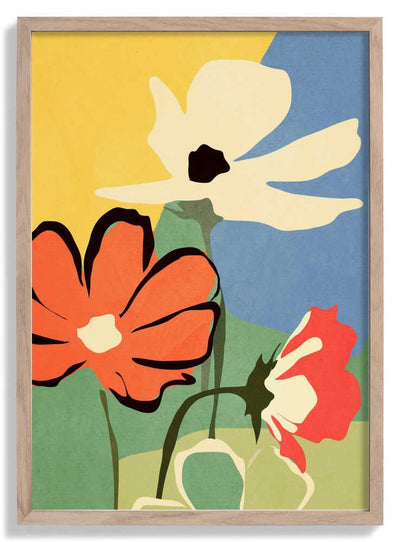 Modern Abstract Art Flowers door ThingDesign