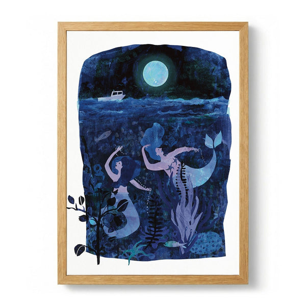 Moonlit Ocean Mermaids by Claire