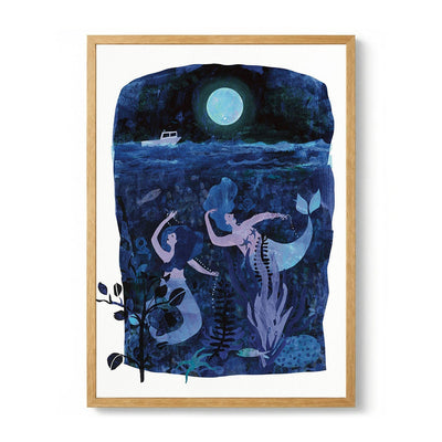 Moonlit Ocean Mermaids by Claire