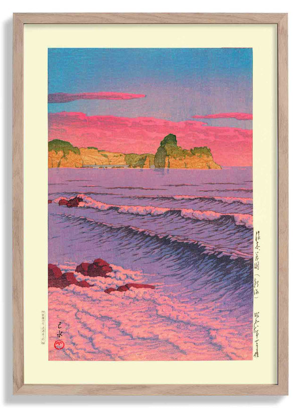 Morning Sea at Shiribeshi by Hasui