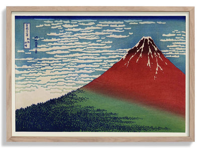Mount Fuji Red by Katsushika Hokusai
