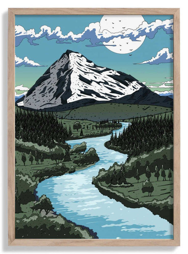 Mountain Range And River by Nicholas