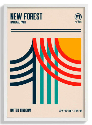 New Forest National Park Travel Poster by Retrodrome - Kuriosis Fine Art GmbH