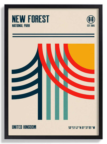 New Forest National Park Travel Poster by Retrodrome - Kuriosis Fine Art GmbH