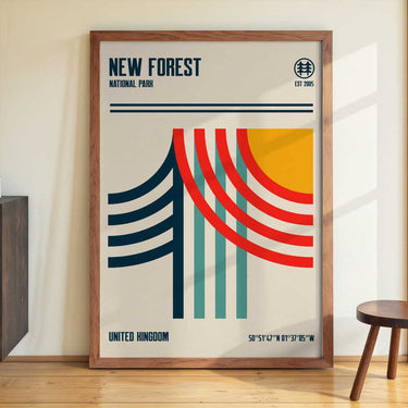 New Forest National Park Travel Poster by Retrodrome - Kuriosis Fine Art GmbH