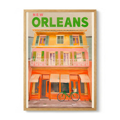 New Orleans Louisiana Vintage Travel Poster di The Whiskey Ginger