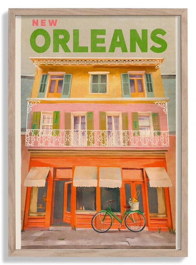 New Orleans Louisiana Vintage Travel Poster door The Whiskey Ginger