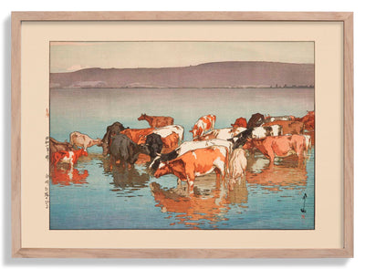 Numazaki bokujo no hiru  Midday rest  Numazaki by Hiroshi Yoshida