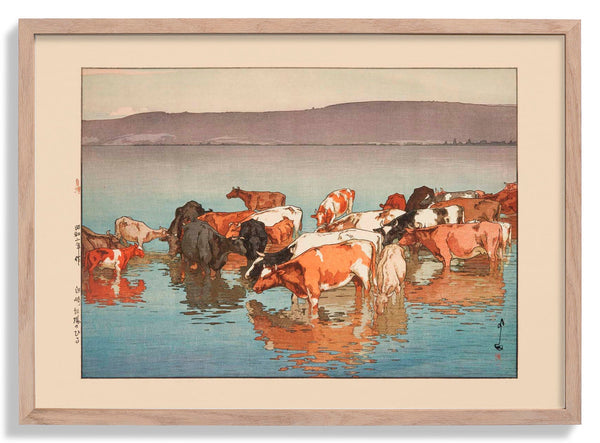 Numazaki bokujo no hiru  Midday rest  Numazaki by Hiroshi Yoshida