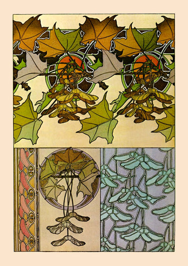 Oak Leaves by Alphonse Mucha - Kuriosis Fine Art GmbH