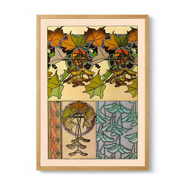 Oak Leaves by Alphonse Mucha – Art Nouveau Poster – Kuriosis Fine