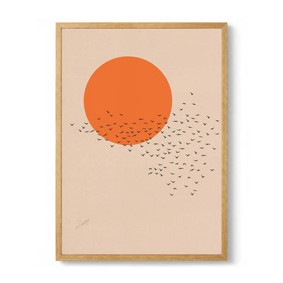 Orange Sun Birds by zarish chaudhry
