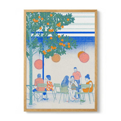 Orange Tree Cafe di Ada Jarzebowska – Poster Moderno