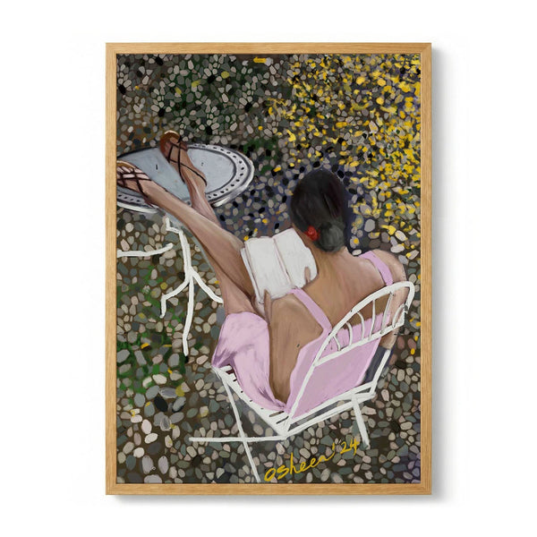 Peaceful Patio Reading by Osheensgallery