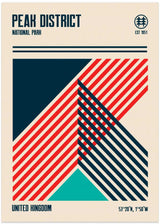 Peak District National Park Travel Poster by Retrodrome - Kuriosis Fine Art GmbH