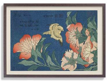 Peonies and Canary by Katsushika Hokusai - Kuriosis Fine Art GmbH
