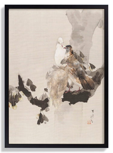 Pigeons in a Tree by WANTANABE SEITEI - Kuriosis Fine Art GmbH