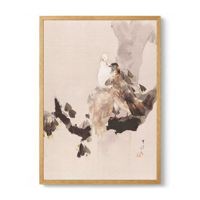 Pigeons in a Tree von Watanabe Seitei