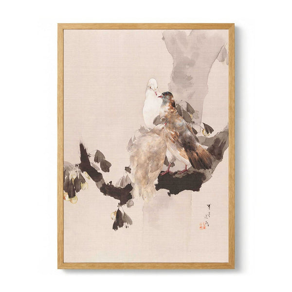 Pigeons in a Tree par Watanabe Seitei