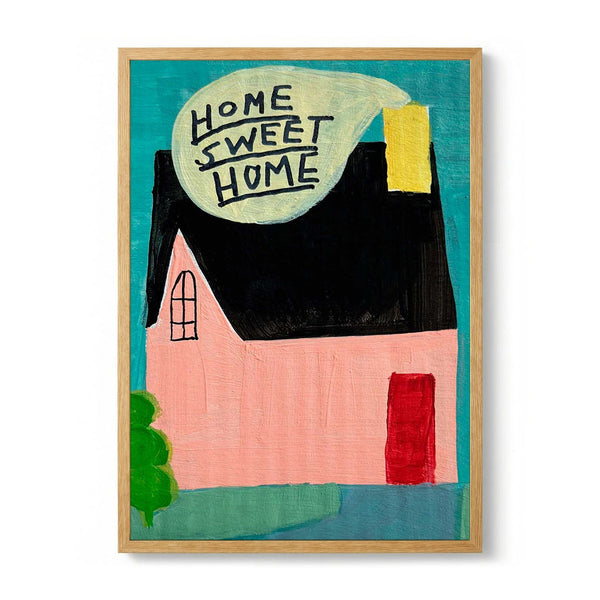 Pink House Home Sweet Home by Karin Lauria