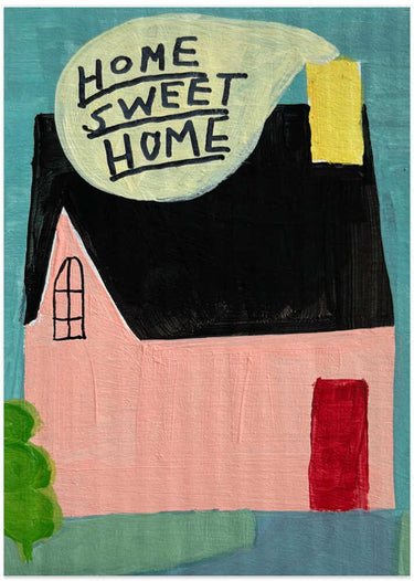 Pink House Home Sweet Home by Karin Lauria - Kuriosis Fine Art GmbH