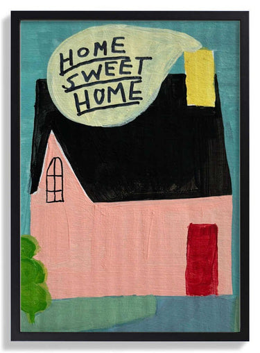 Pink House Home Sweet Home by Karin Lauria - Kuriosis Fine Art GmbH