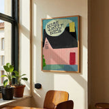 Pink House Home Sweet Home by Karin Lauria - Kuriosis Fine Art GmbH