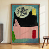 Pink House Home Sweet Home by Karin Lauria - Kuriosis Fine Art GmbH