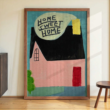 Pink House Home Sweet Home by Karin Lauria - Kuriosis Fine Art GmbH