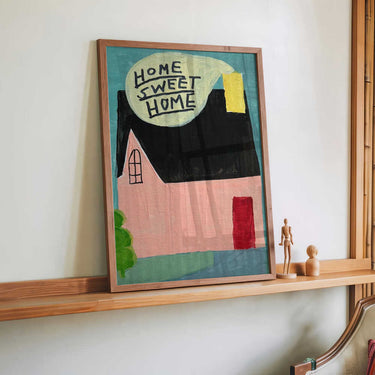 Pink House Home Sweet Home by Karin Lauria - Kuriosis Fine Art GmbH
