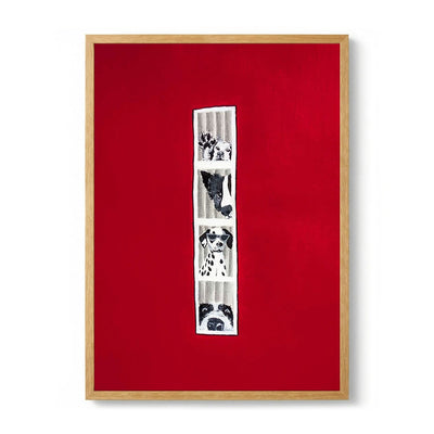 Playful Dog Faces di Idah Christina – Poster Moderno