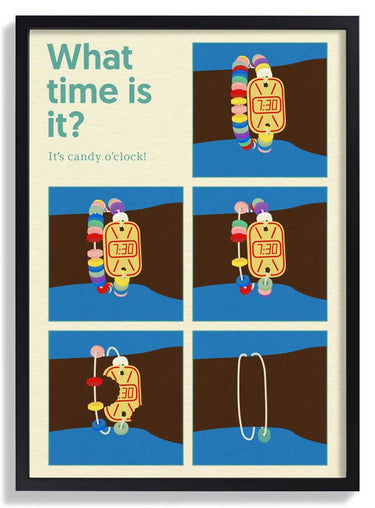 Poster Candy Clock by Rosi Feist - Kuriosis Fine Art GmbH