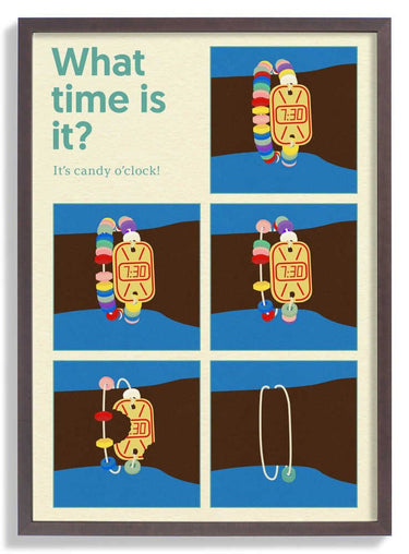 Poster Candy Clock by Rosi Feist - Kuriosis Fine Art GmbH