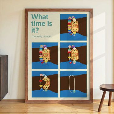 Poster Candy Clock by Rosi Feist - Kuriosis Fine Art GmbH