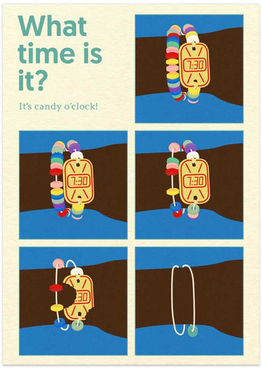 Poster Candy Clock by Rosi Feist - Kuriosis Fine Art GmbH