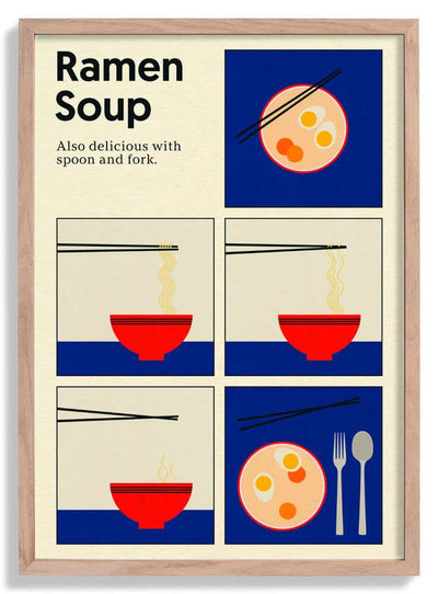 Poster Ramen Soup door Rosi Feist