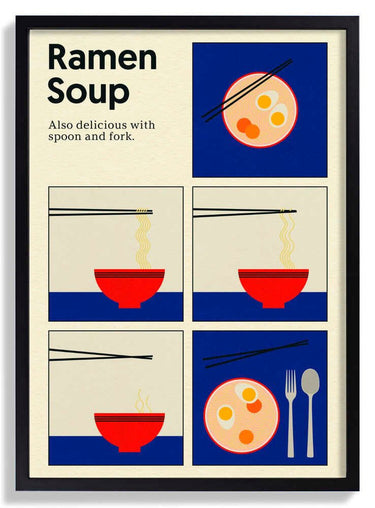 Poster Ramen Soup by Rosi Feist - Kuriosis Fine Art GmbH