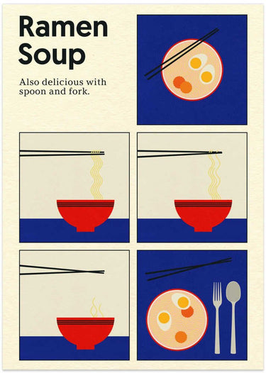 Poster Ramen Soup by Rosi Feist - Kuriosis Fine Art GmbH