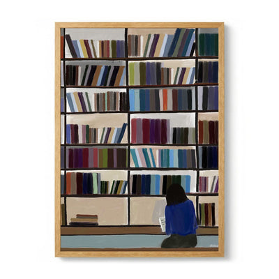 Quiet Library Reading by Osheensgallery