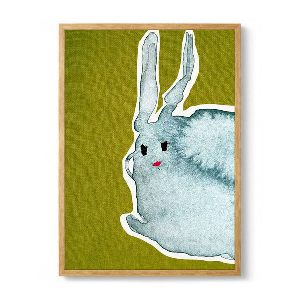 Rabbit Green Canvas1 von Christina