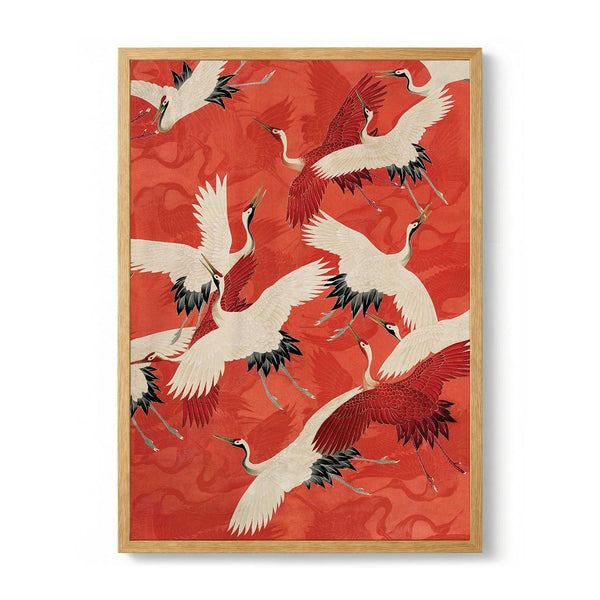 Red Cranes Kimono