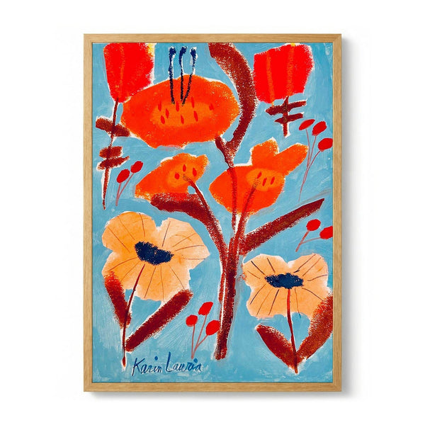 Red, Orange, and Peach Floral by Karin Lauria - Kuriosis Fine Art GmbH
