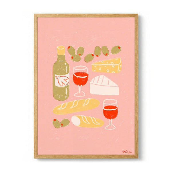 Red Wine Picnic Wall Art by Lydia Greaves