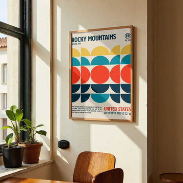 Rocky Mountains National Park Travel Poster by Retrodrome - Kuriosis Fine Art GmbH