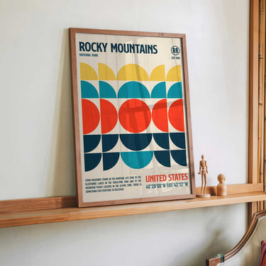 Rocky Mountains National Park Travel Poster by Retrodrome - Kuriosis Fine Art GmbH