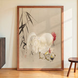 Rooster and Hen with Chicks by WANTANABE SEITEI - Kuriosis Fine Art GmbH