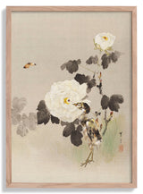 Roses - Young Bird and a Butterfly by WANTANABE SEITEI - Kuriosis Fine Art GmbH